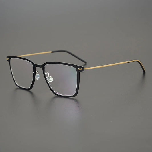 Transparent Titanium Square Eyeglasses