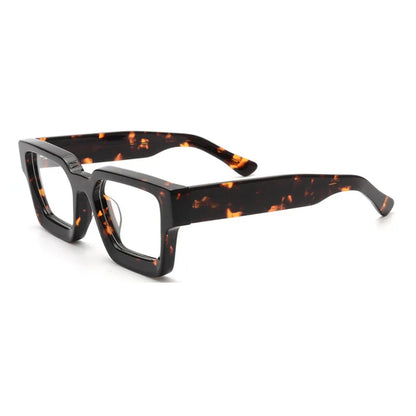 Vintage Thick Acetate Square Glasses Frame | Unisex additional product view