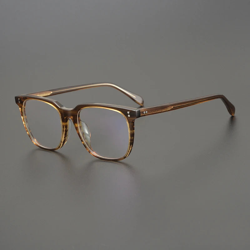 Acetate Crystal Blue Square Eyeglasses