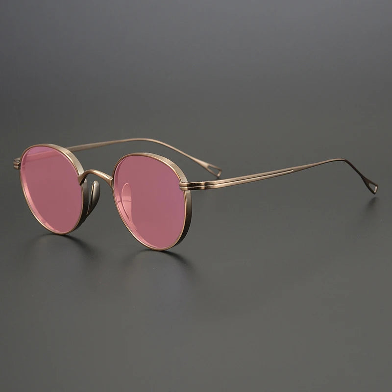 Ultra-Light Pure Titanium Polarised Sunglasses | Vintage Round - Bronze