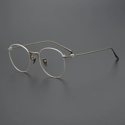 Titanium Wire Round Prescription Eyeglasses | Ultra-Light Optical Frame for Rx Lenses – CINILY UK frame detail