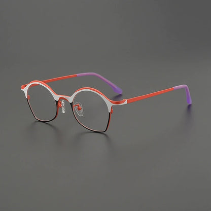 Titanium Matte Panto Prescription Eyeglasses | Ultra-Light Optical Frame for Rx Lenses – CINILY UK temple detail