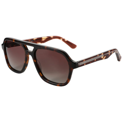 Acetate Tortoise Pilot Polarized UV400 Sunglasses | Classic Unisex Shades – CINILY UK front view