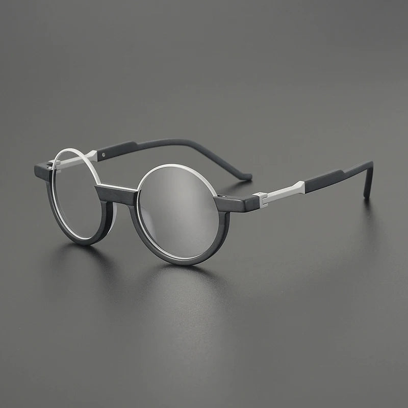 Acetate Green Round Prescription Eyeglasses | Bold Optical Frame for Rx Lenses – CINILY UK - Black