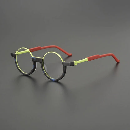 Acetate Green Round Prescription Eyeglasses | Bold Optical Frame for Rx Lenses – CINILY UK lens detail