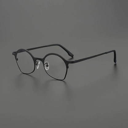 Titanium Matte Panto Prescription Eyeglasses | Ultra-Light Optical Frame for Rx Lenses – CINILY UK additional product view