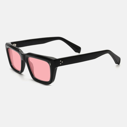Vintage Thick Acetate Polarised Sunglasses | UV400 | Retro Square