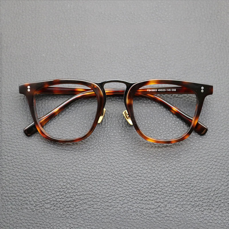 Acetate Green Patchwork Square Eyeglasses