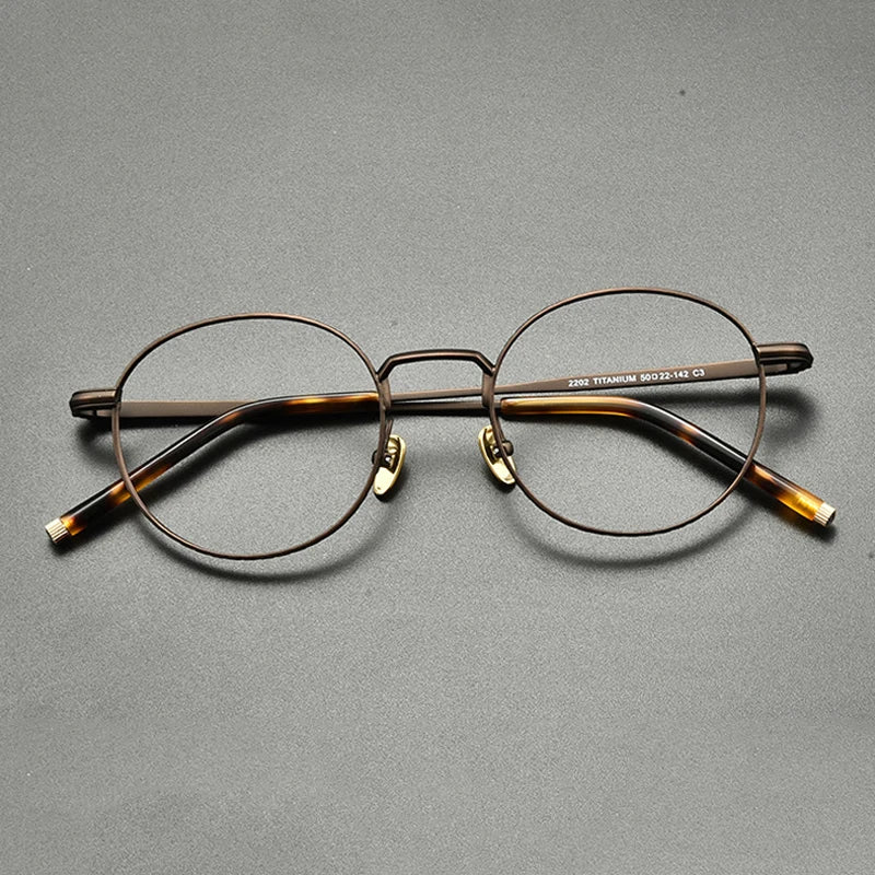 Titanium Wire Round Prescription Eyeglasses | Ultra-Light Optical Frame for Rx Lenses – CINILY UK - Tortoise