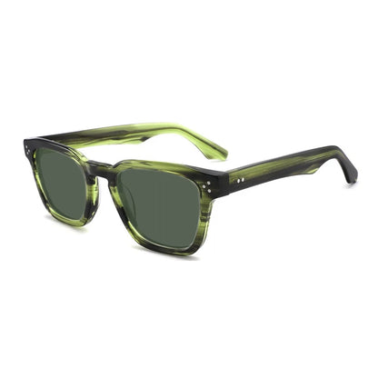 Crystal Green Polarized UV400 Sunglasses | Retro Acetate Designer Shades – CINILY UK additional product view