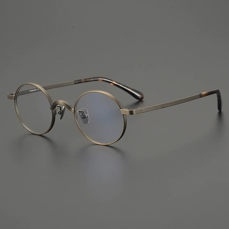 Titanium Antique Round Eyeglasses