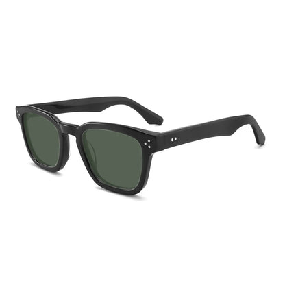 Crystal Green Polarized UV400 Sunglasses | Retro Acetate Designer Shades – CINILY UK side view