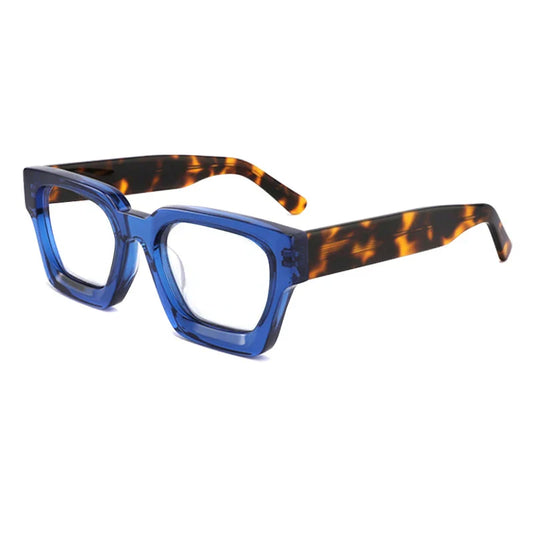 Vintage Thick Acetate Square Glasses Frame | Unisex