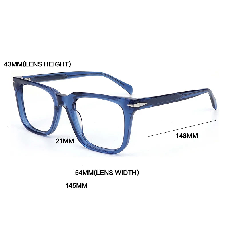 Two-Tone Acetate Eyeglasses Frame | Vintage Black/Tortoise lens detail