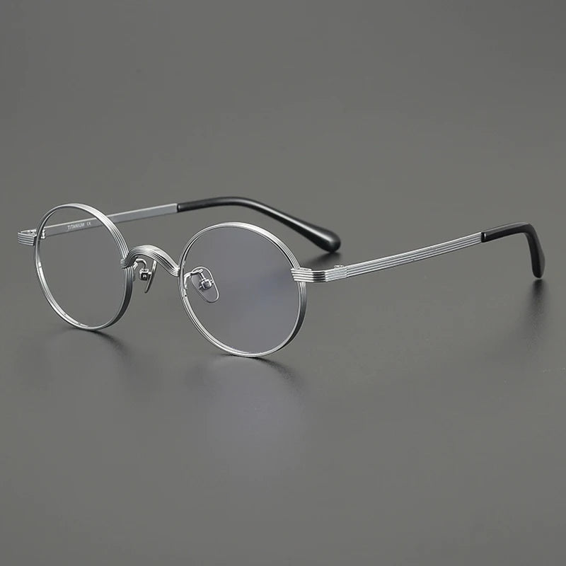 Titanium Antique Round Eyeglasses