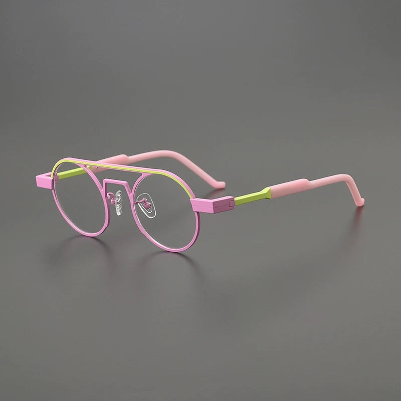 Titanium Neon Pilot Round Prescription Eyeglasses