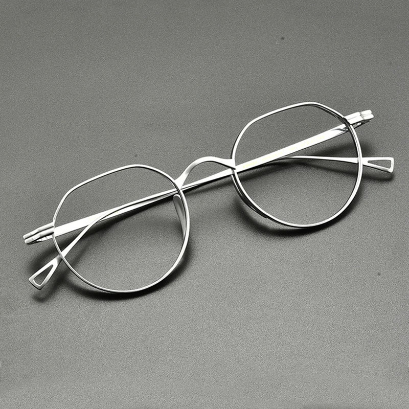 Vintage Titanium Round Optical Glasses Frame Small Fit additional product view