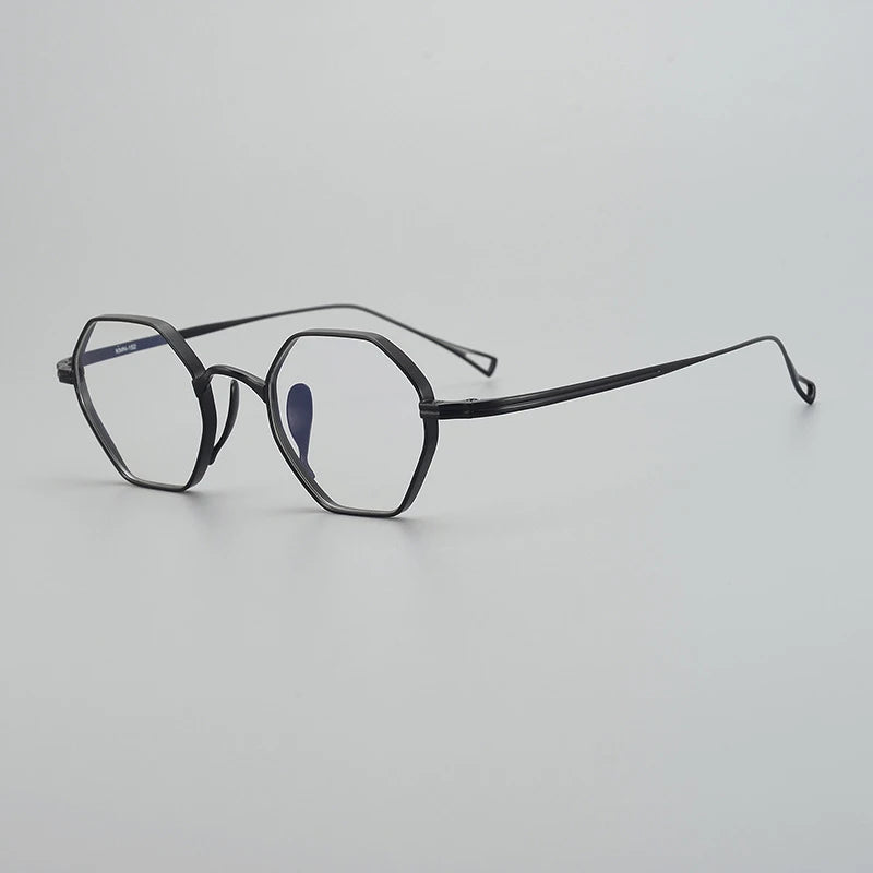 Ultra-Light Titanium Round Prescription Eyeglasses | Minimal Optical Frame for Rx Lenses – CINILY UK - Black