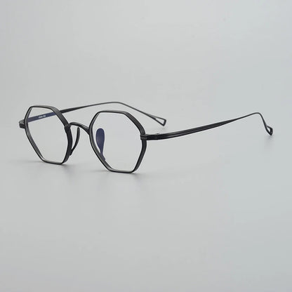 Ultra-Light Titanium Round Prescription Eyeglasses | Minimal Optical Frame for Rx Lenses – CINILY UK side view