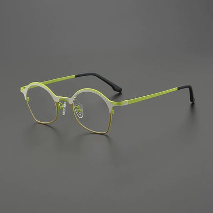 Titanium Matte Panto Prescription Eyeglasses | Ultra-Light Optical Frame for Rx Lenses – CINILY UK lens detail