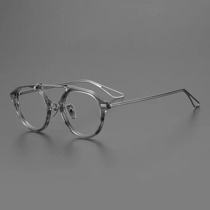 Titanium Acetate Pilot Prescription Eyeglasses | Affordable Rx Glasses Online – CINILY UK frame detail