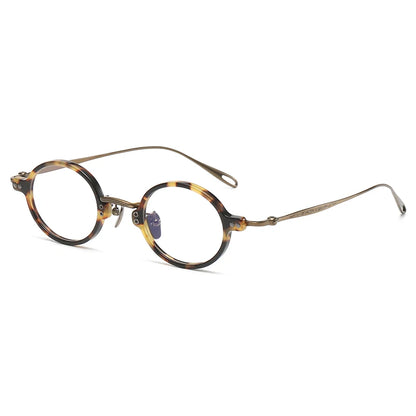 Petite Titanium Acetate Round Prescription Eyeglasses | Ultra-Light Optical Frame for Rx Lenses – CINILY UK frame detail
