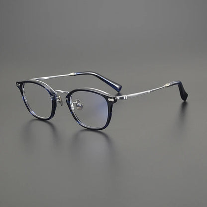 Titanium Acetate Square Prescription Eyeglasses | Ultra-Light Designer Rx Glasses – CINILY UK frame detail