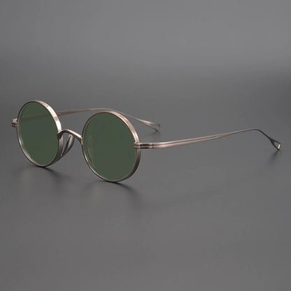 Ultra-Light Pure Titanium Polarised Vintage Small Round Sunglasses additional product view