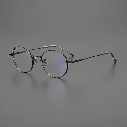 Korean Titanium Round Prescription Eyeglasses | Ultra-Light Optical Frame for Rx Lenses – CINILY UK