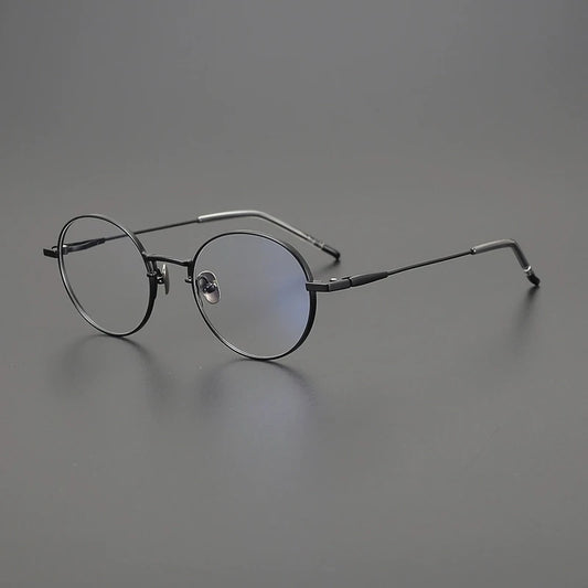 Korean Titanium Round Prescription Eyeglasses | Ultra-Light Optical Frame for Rx Lenses – CINILY UK