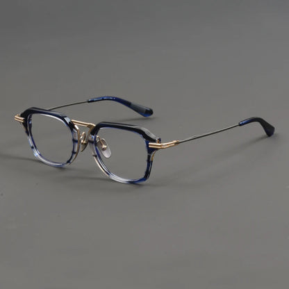 Oversized Titanium Acetate Square Eyeglasses