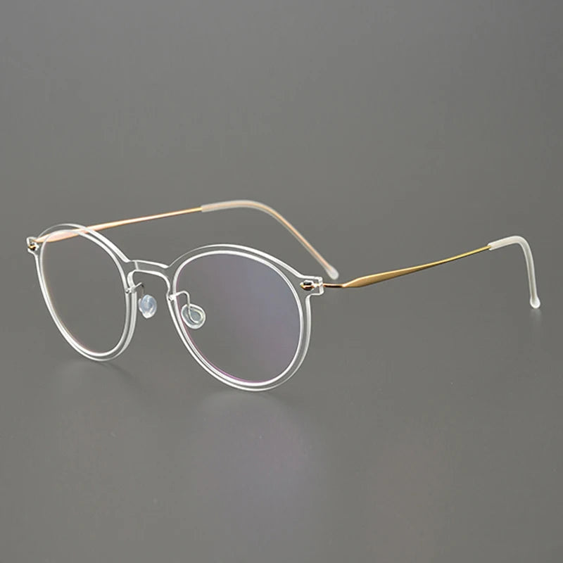 Titanium Transparent Round Eyeglasses