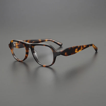 Acetate Chunky Square Eyeglasses | Bold Retro Optical Frames – CINILY UK side view