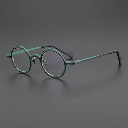 Titanium Round Prescription Eyeglasses | Lightweight Retro Rx Glasses Online – CINILY UK front view