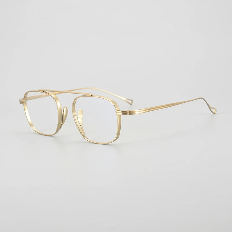 Petite Titanium Pilot Prescription Eyeglasses | Ultra-Light Optical Frame for Rx Lenses – CINILY UK - Gold