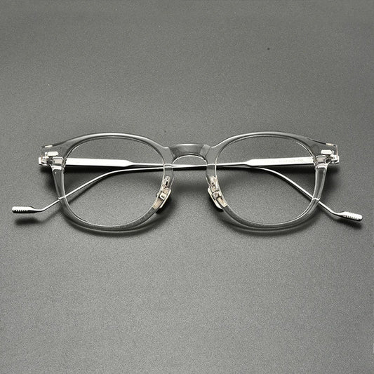 Acetate Titanium Round Prescription Eyeglasses