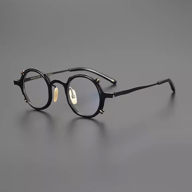 Titanium Retro Round Eyeglasses