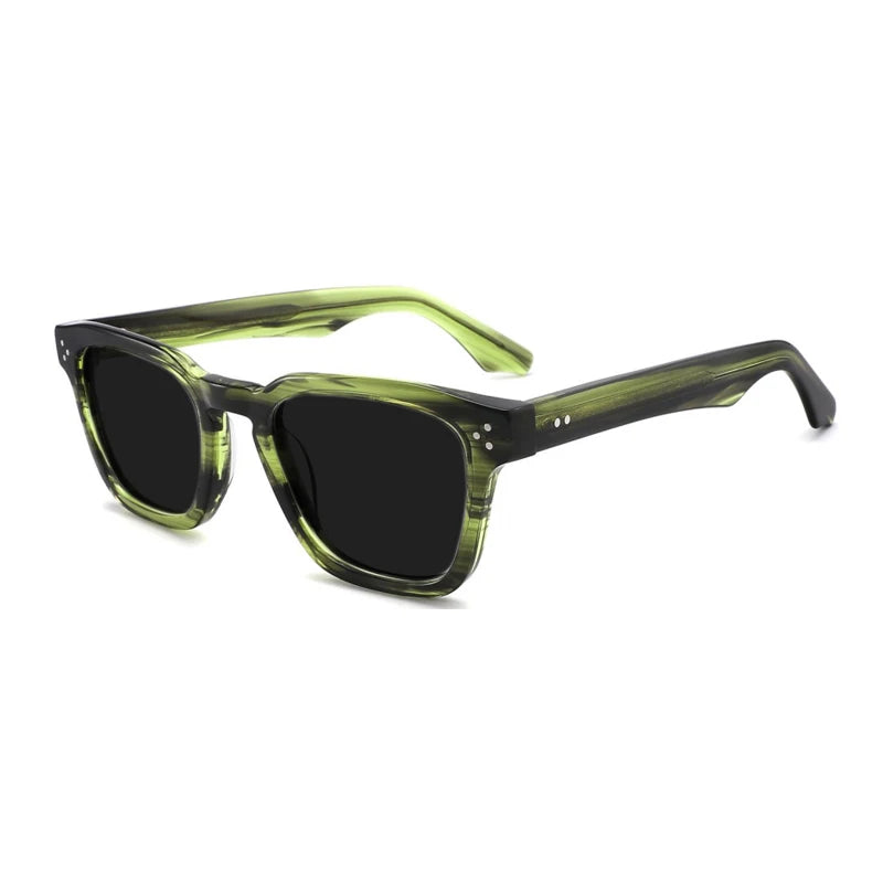 Acetate Crystal Green Polarized UV400 Sunglasses