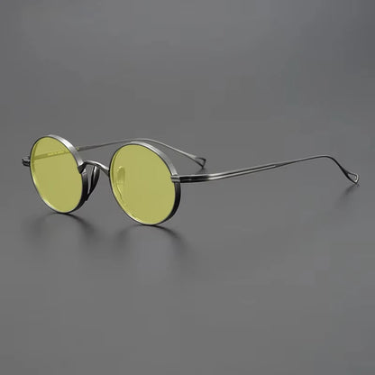 Ultra-Light Pure Titanium Polarised Vintage Small Round Sunglasses additional product view