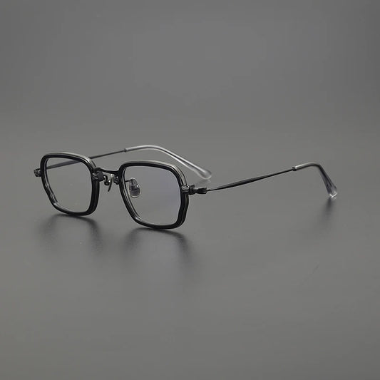 Titanium Acetate Two-Tone Square Prescription Eyeglasses | Lightweight Designer Rx Glasses – CINILY UK