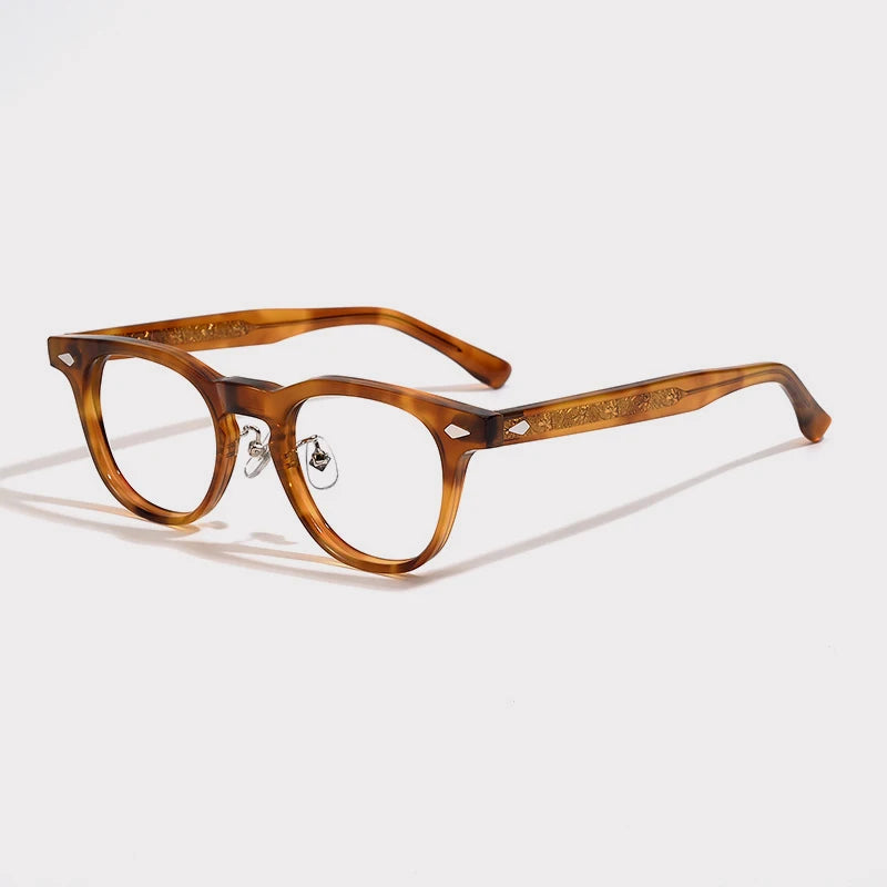 Acetate Keyhole Panto Eyeglasses