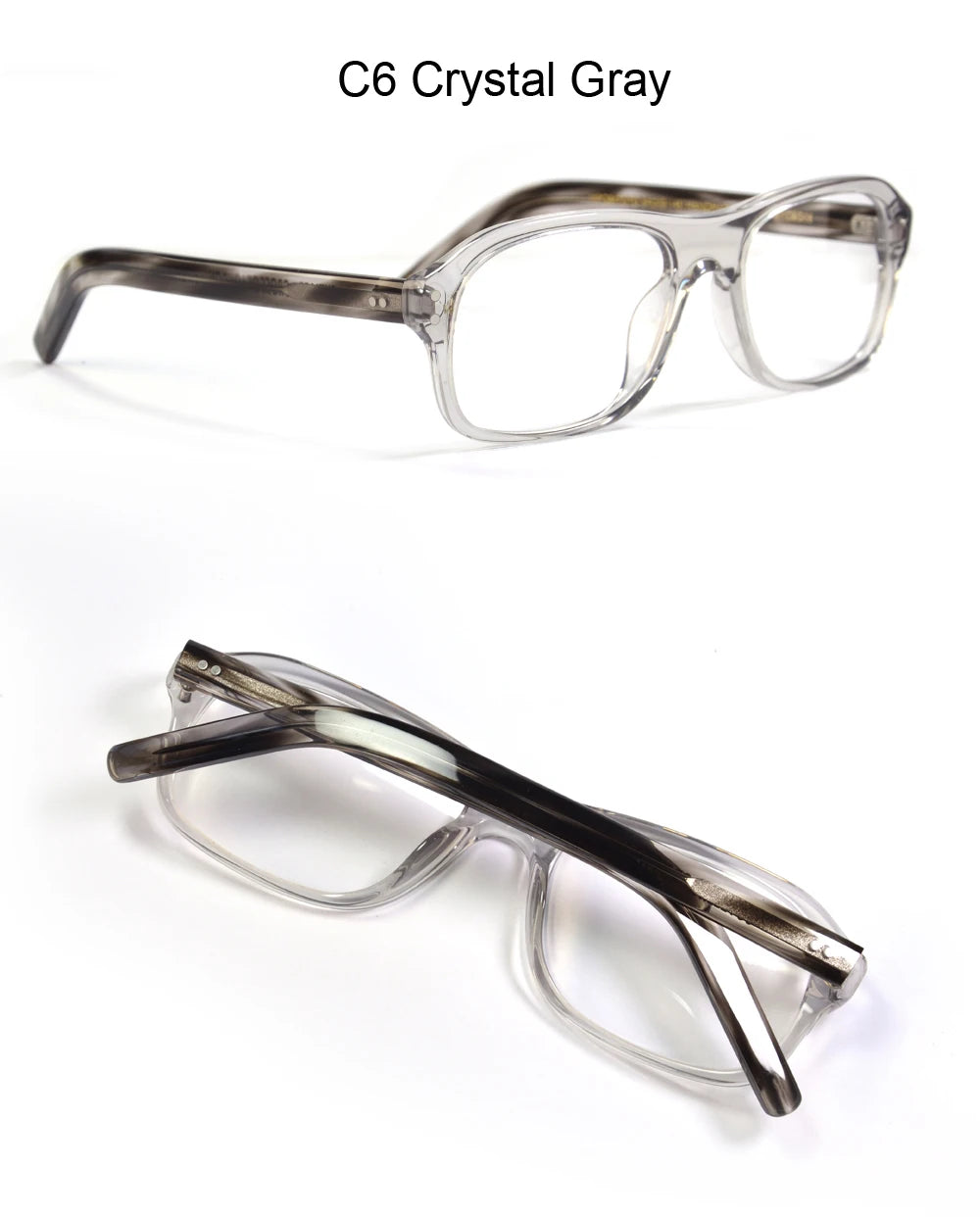 Retro Rectangle Acetate Glasses | Kingsman-Inspired Frame additional product view