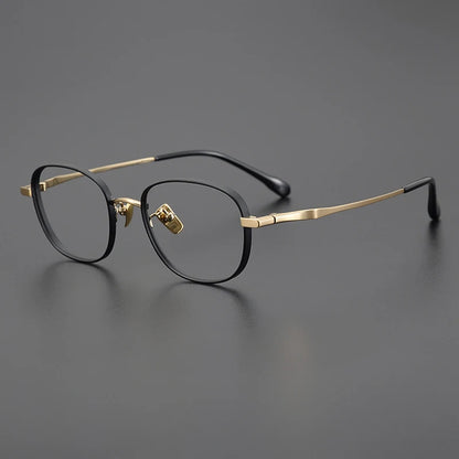 Petite Titanium Blue Panto Prescription Eyeglasses | Ultra-Light Optical Frame for Rx Lenses – CINILY UK lens detail