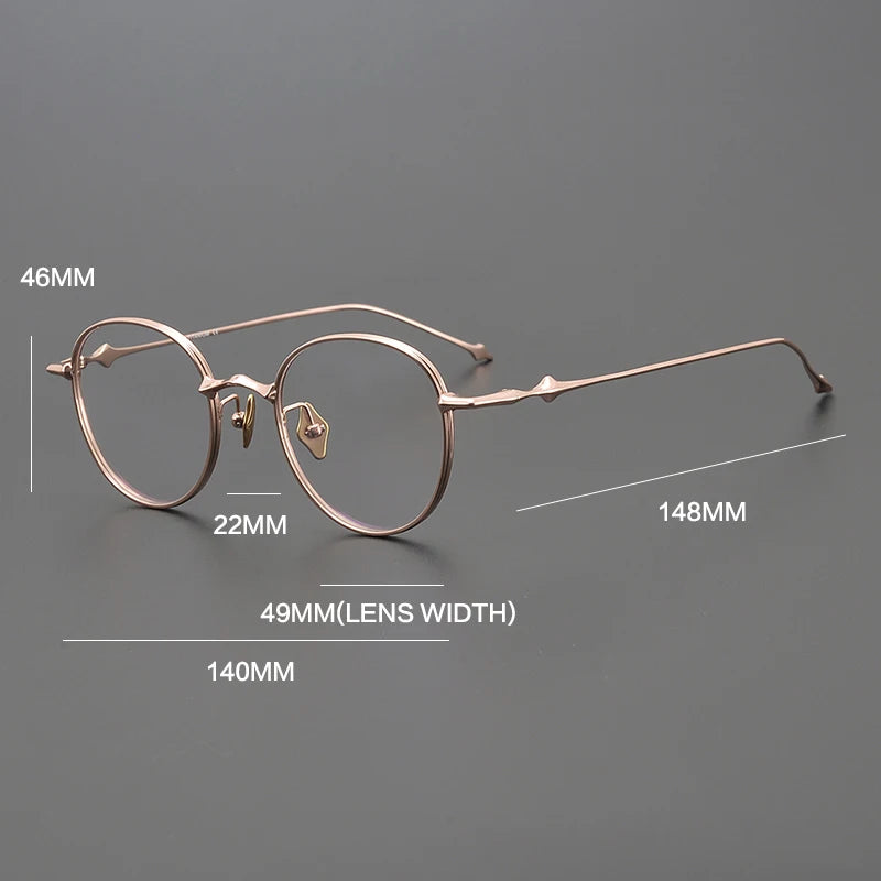Titanium Ultra-Light Titanium Round Eyeglasses