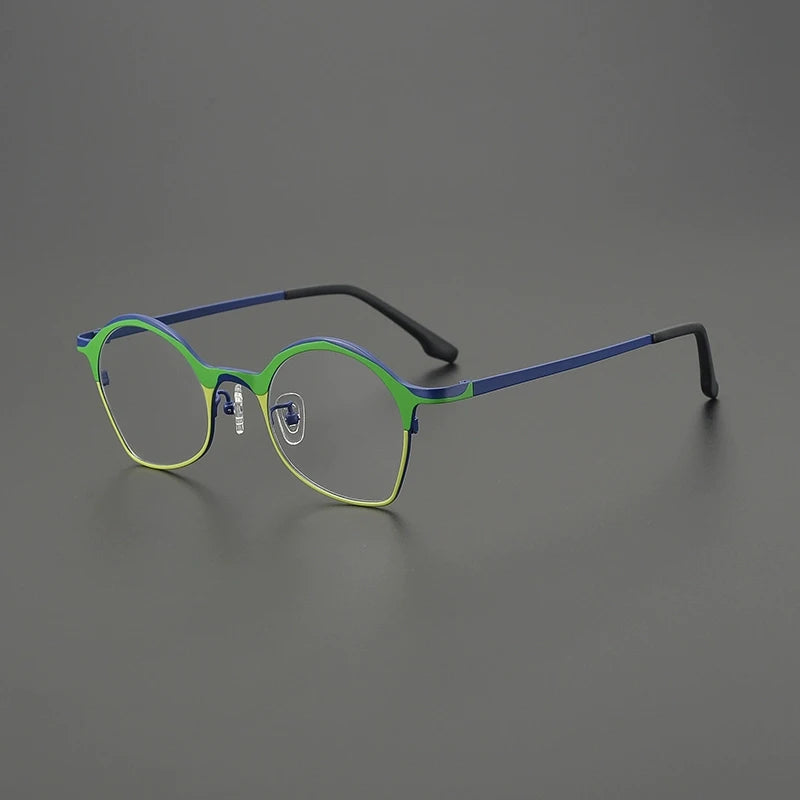 Titanium Matte Panto Eyeglasses