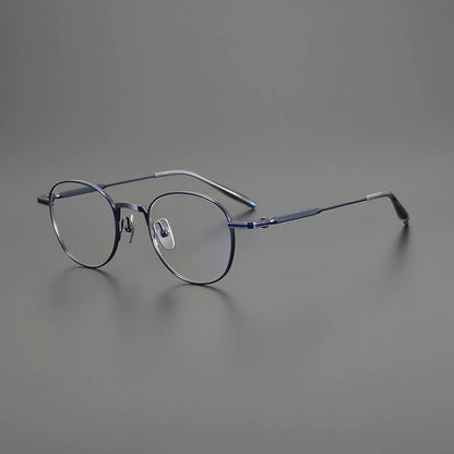 Titanium Minimalist Round Eyeglasses | Ultra-Light Retro Optical Frames – CINILY UK lens detail