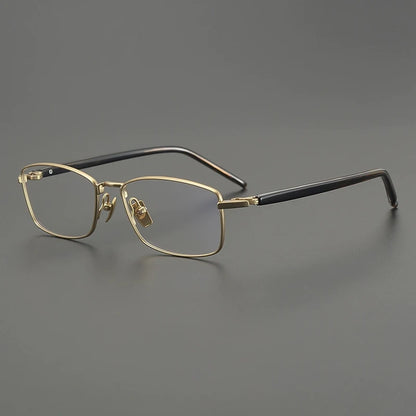 Titanium Rimless Square Prescription Eyeglasses