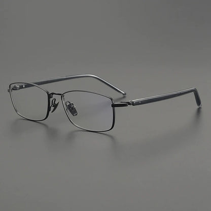 Titanium Rimless Square Prescription Eyeglasses