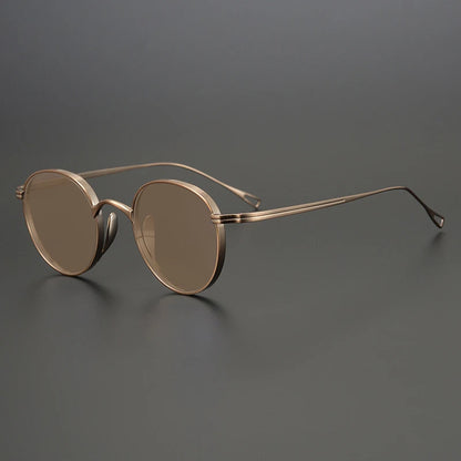Ultra-Light Pure Titanium Polarised Sunglasses | Vintage Round additional product view