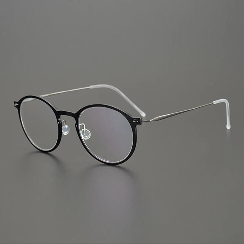 Titanium Transparent Round Eyeglasses